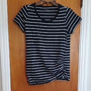 Bumpstart By Motherhood Maternity Cotton Tee Shirt Size S. Striped.  EUC!